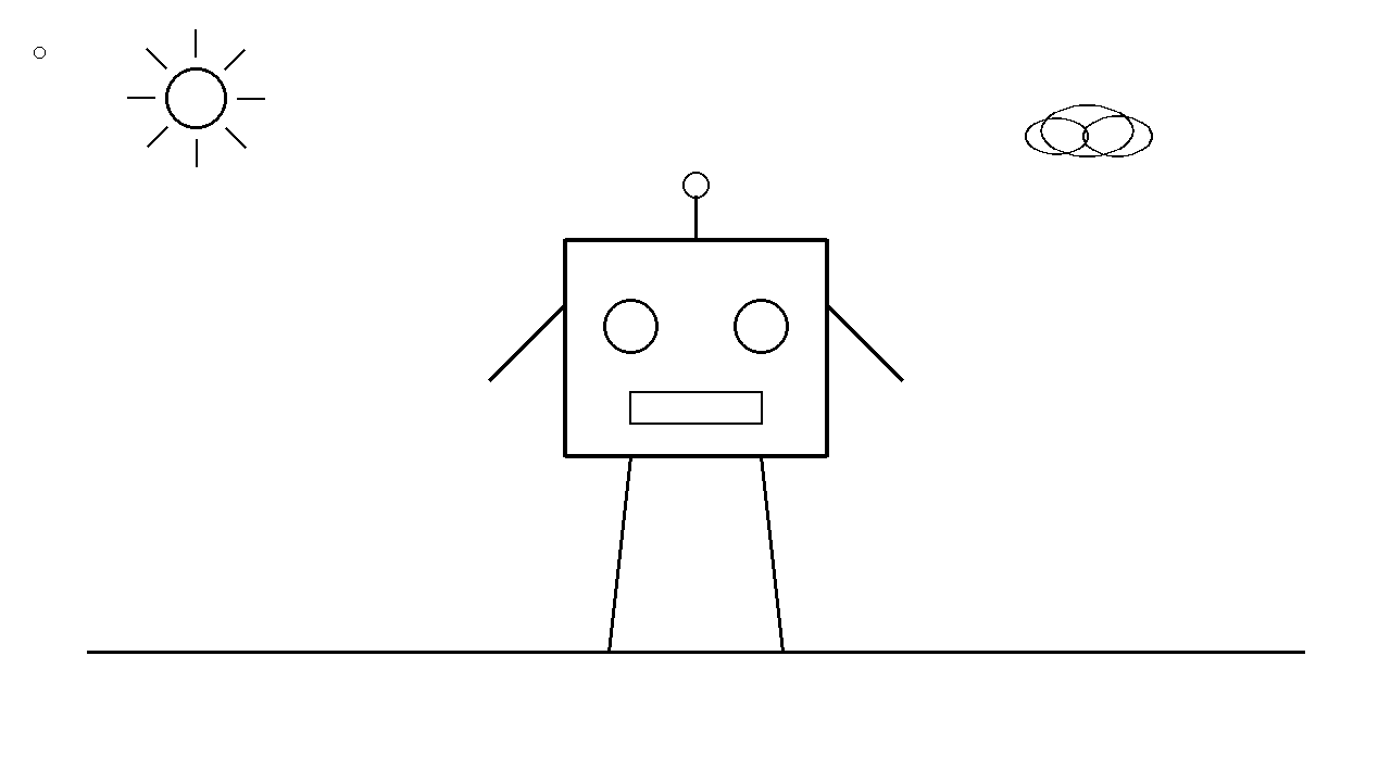Round Robot Pal Coloring Page
