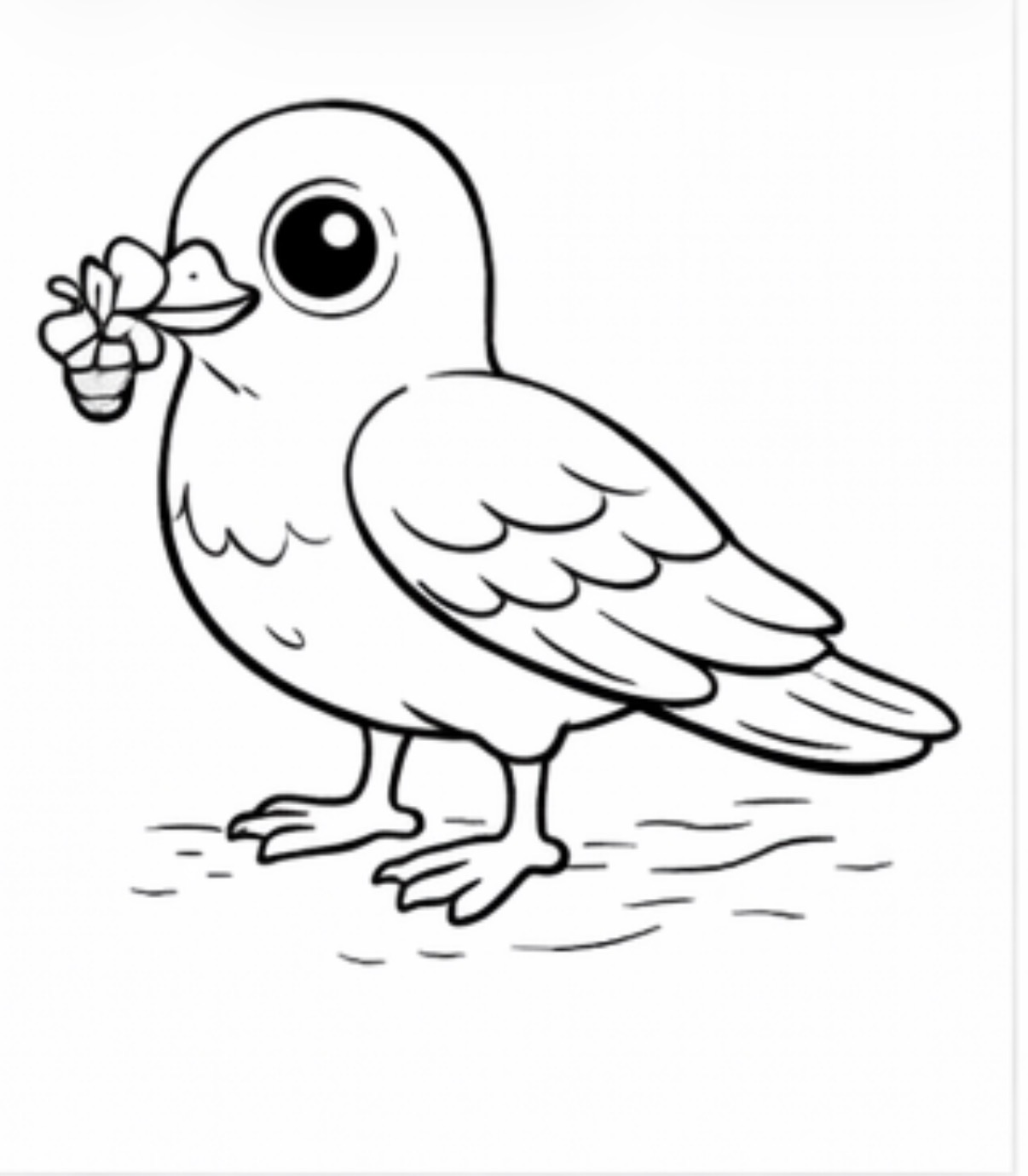 Bird with a Flower