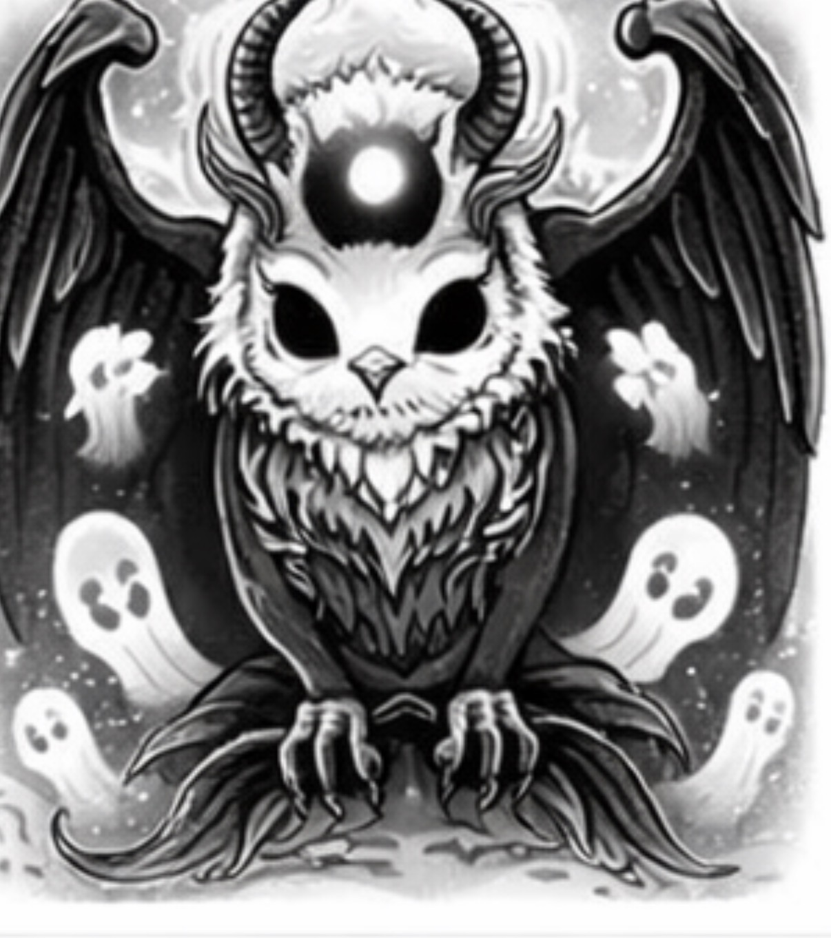 Winged Skull Owl