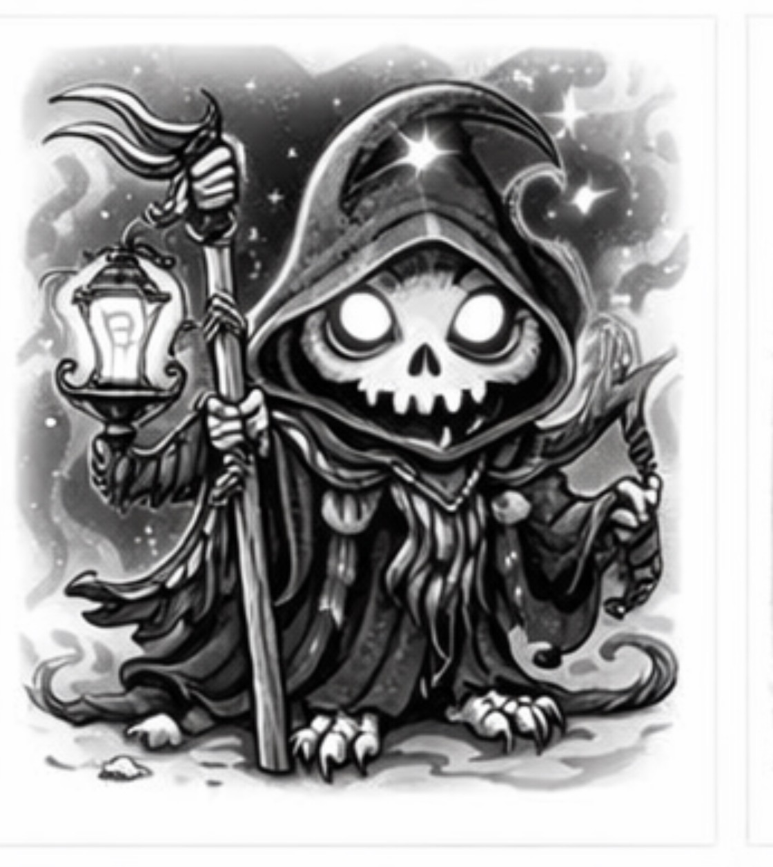Hooded Owl with a Lantern