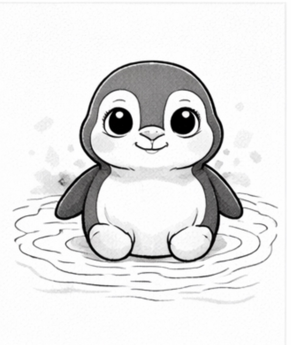 Penguin in the Water