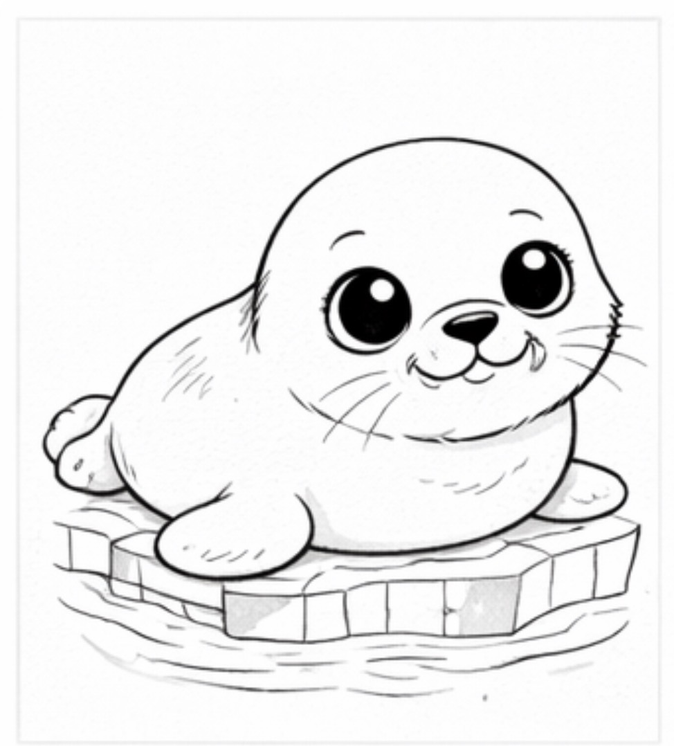 Seal Pup on Ice