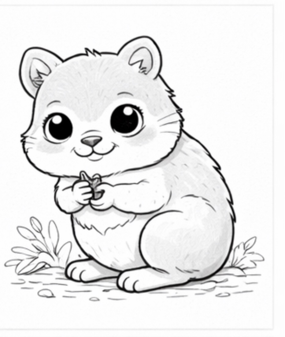 Squirrel with a Flower