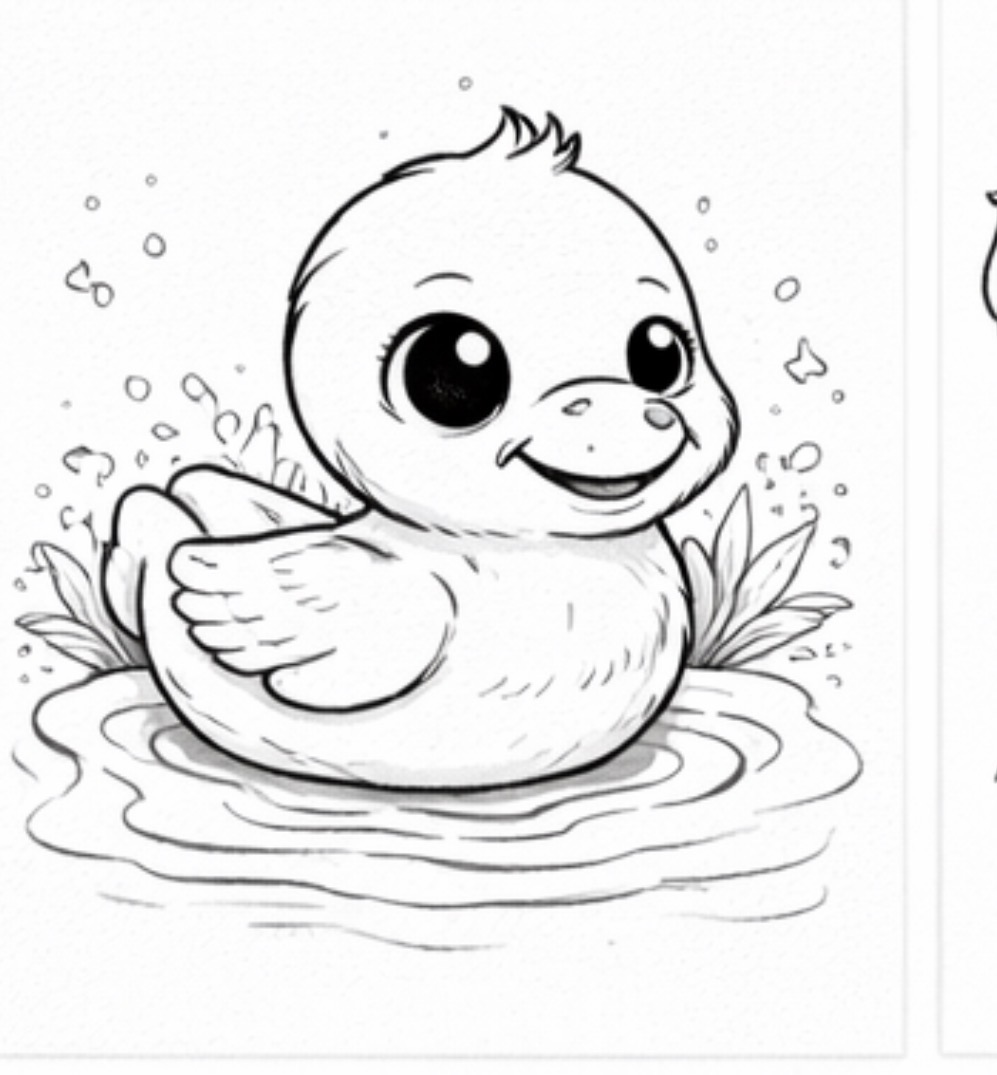 Duckling Swimming
