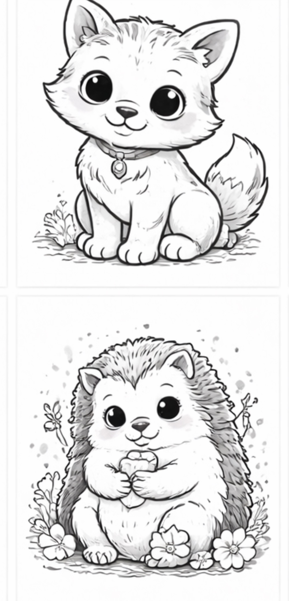 Kitten and Hedgehog Pair