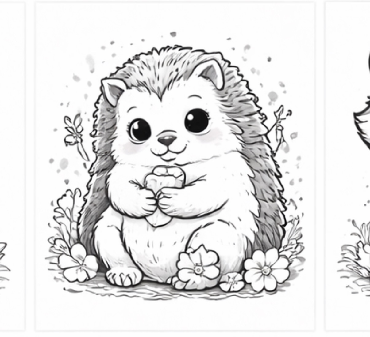 Hedgehog with Flowers