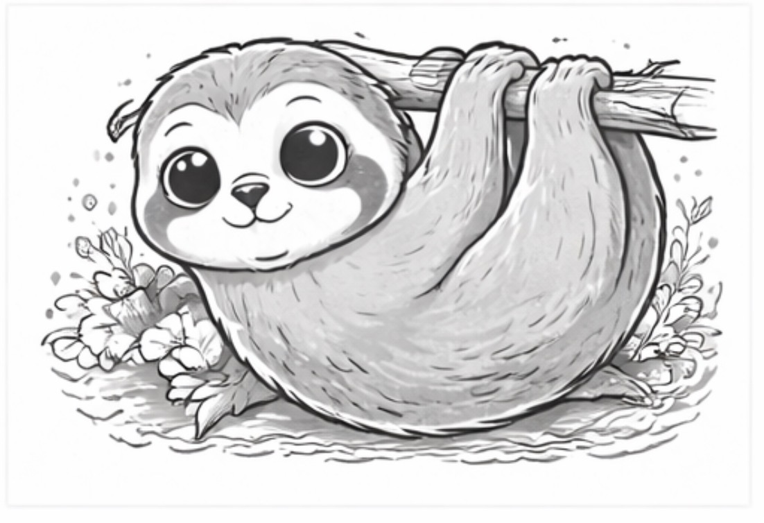 Sloth Hanging from a Branch