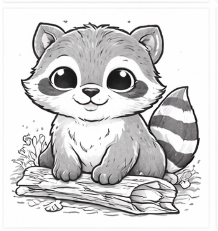 Raccoon on a Log
