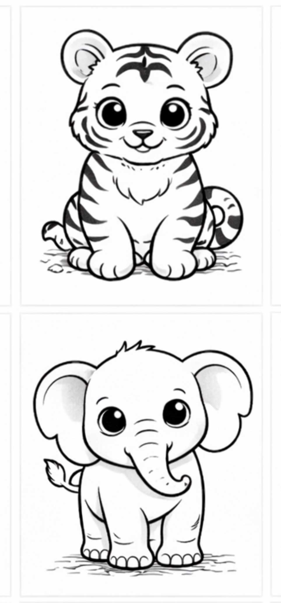 Tiger and Elephant Cubs