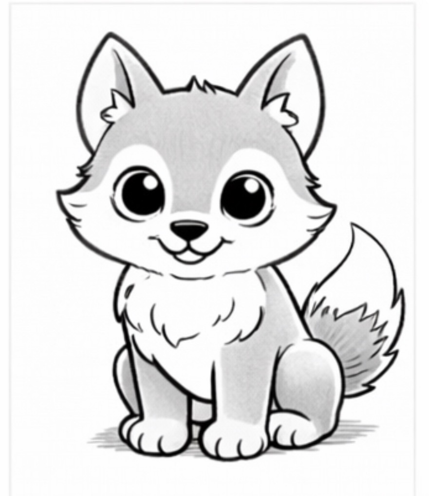 Fox Cub Sitting