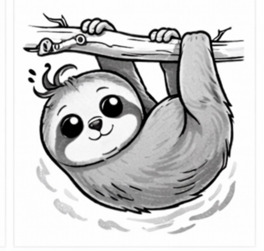 Sloth Hanging Upside Down