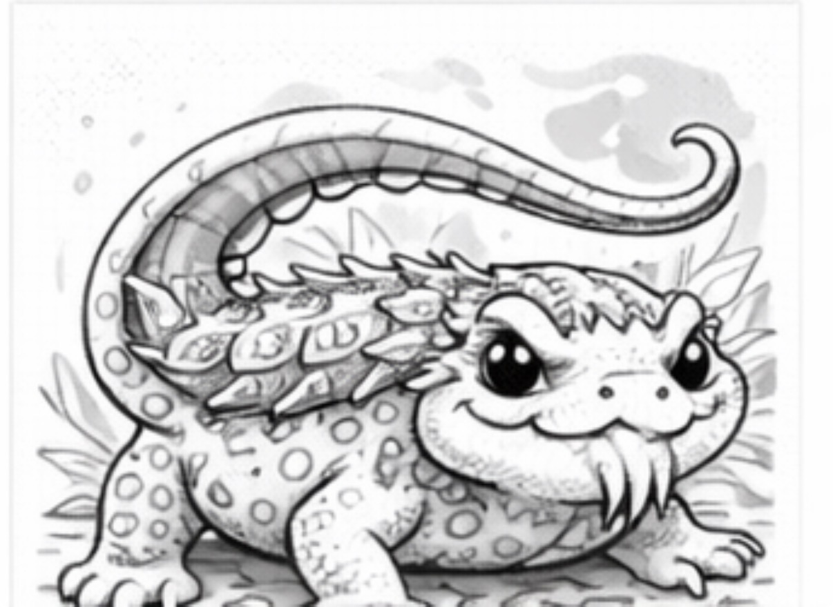 Armored Dragon on a Rock