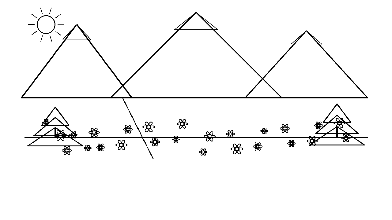 Alpine Meadow Peaks Coloring Page