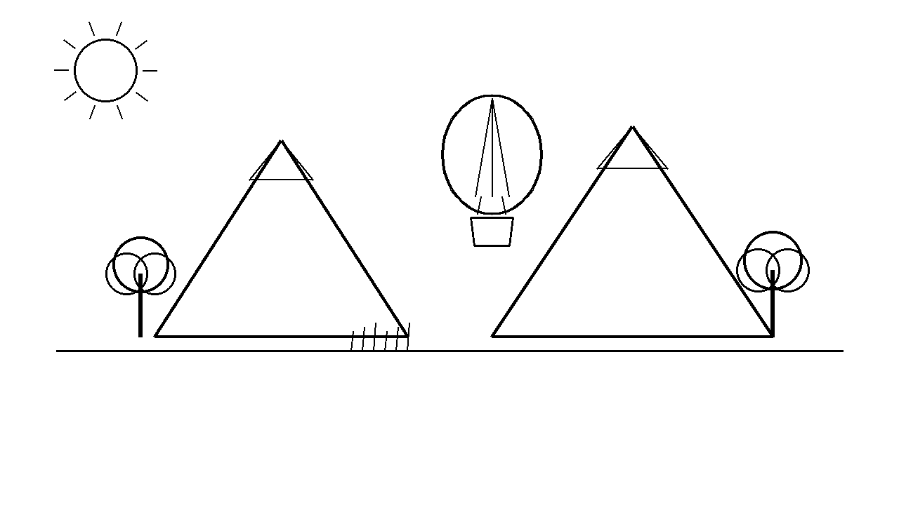 Balloon Over Nature Coloring Page