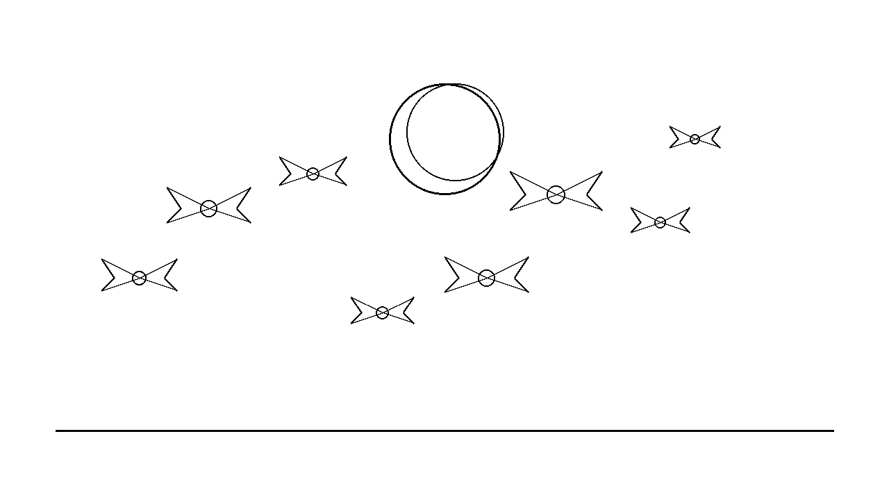 Bats Flying Moon Coloring Page