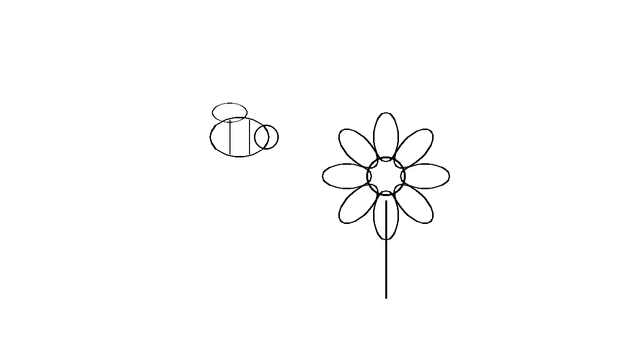 Bee And Flower Coloring Page