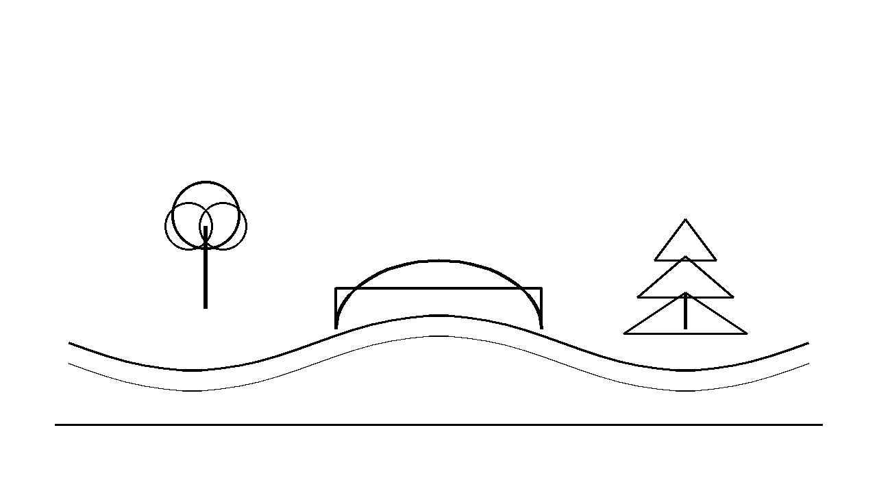 Bridge Over Stream Coloring Page