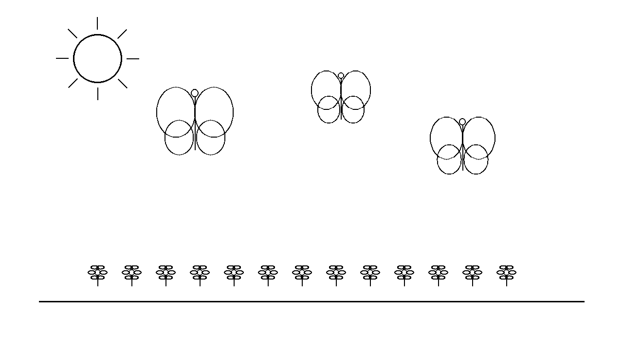 Butterfly Garden Summer Coloring Page