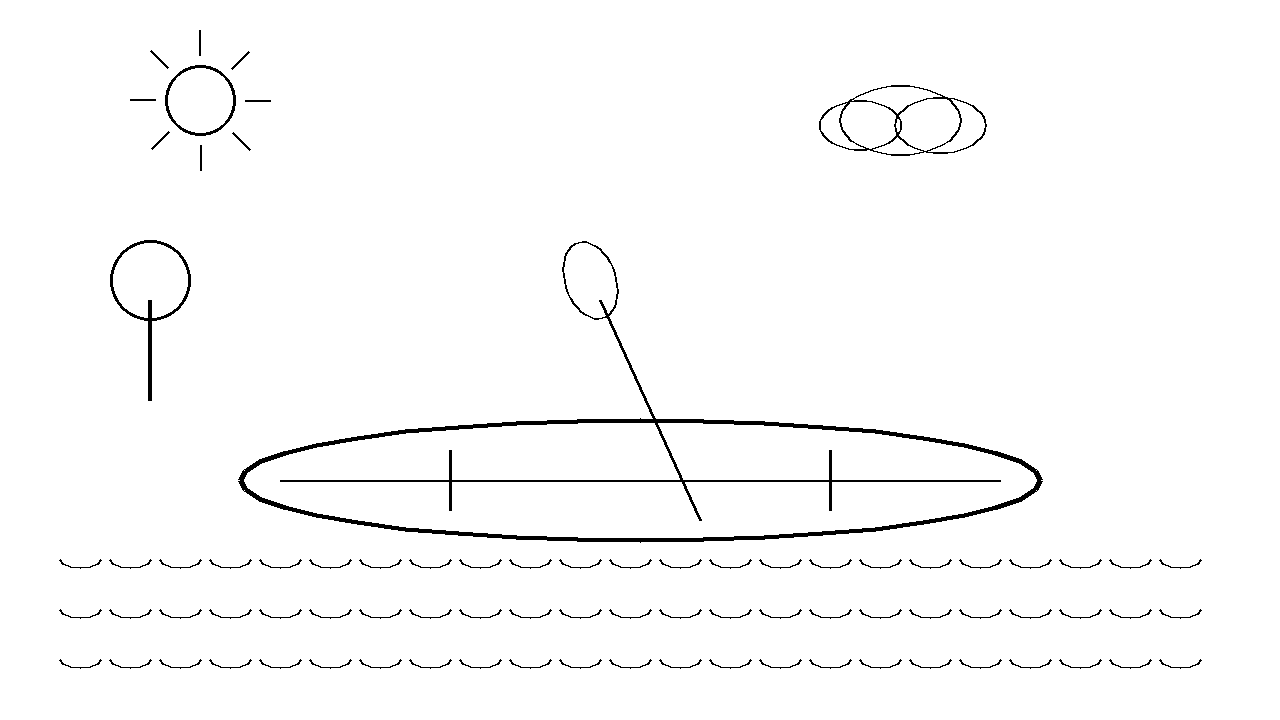 Canoe Lake Paddle Coloring Page