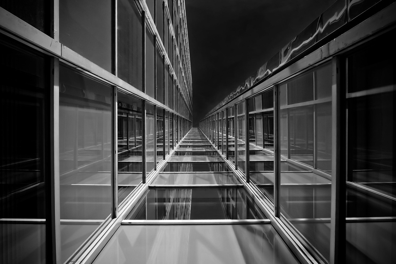 Symmetrical Building Corridor