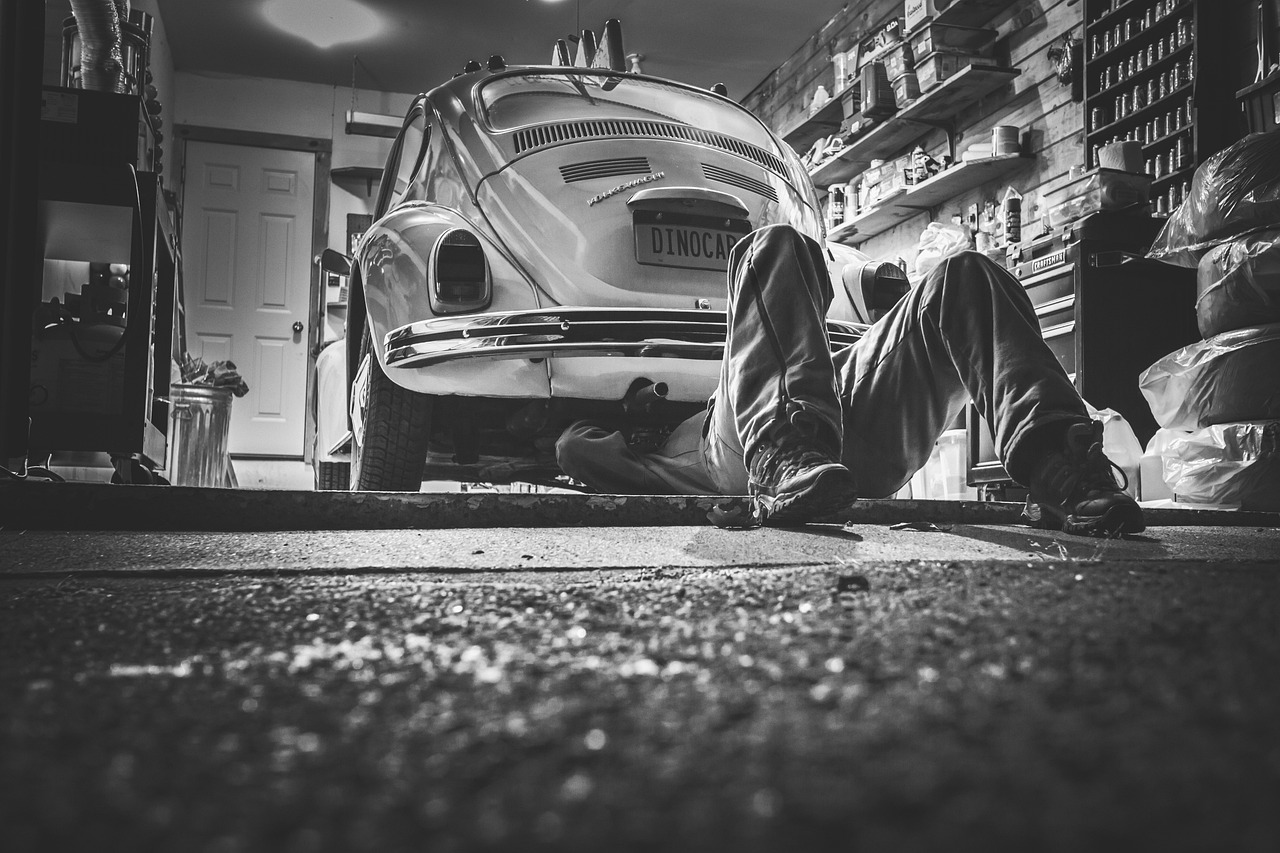 Classic Car in a Garage