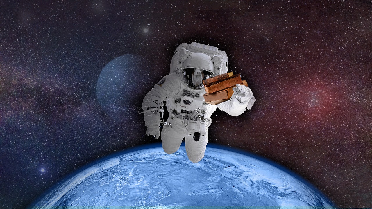 Astronaut Above Earth