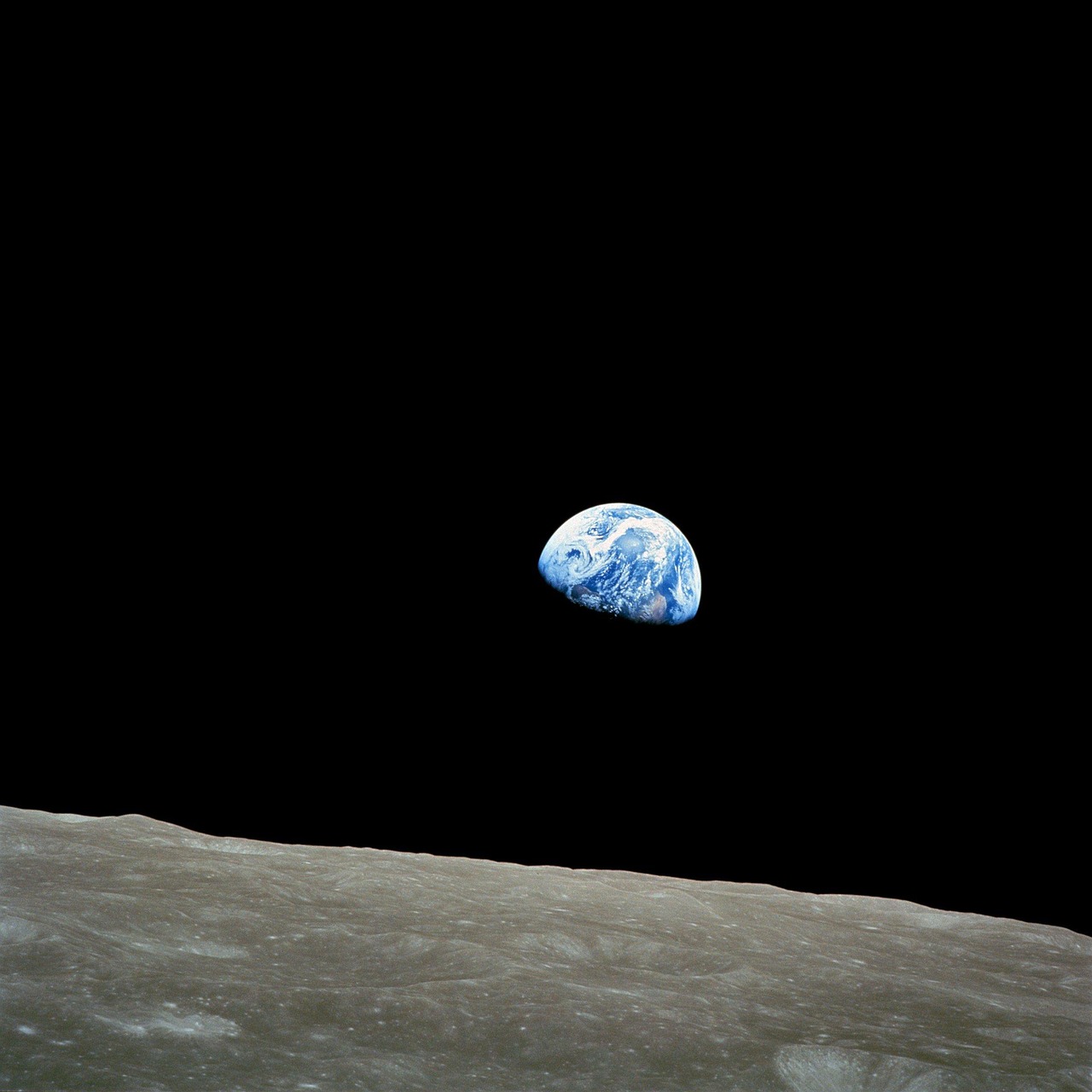 Earth Rising over the Moon
