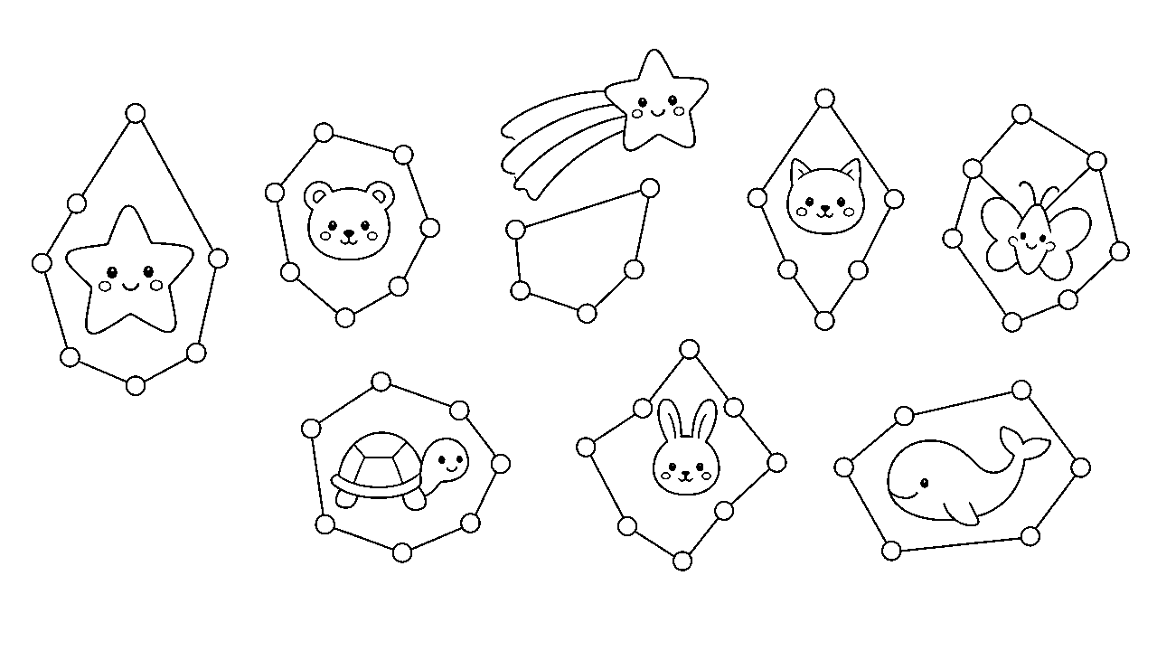 Constellation Star Map Coloring Page