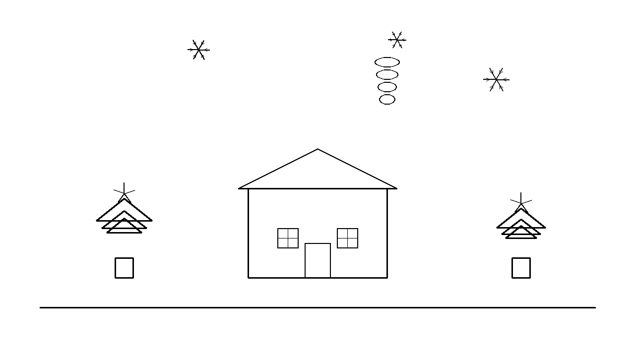 Cozy Holiday House Coloring Page