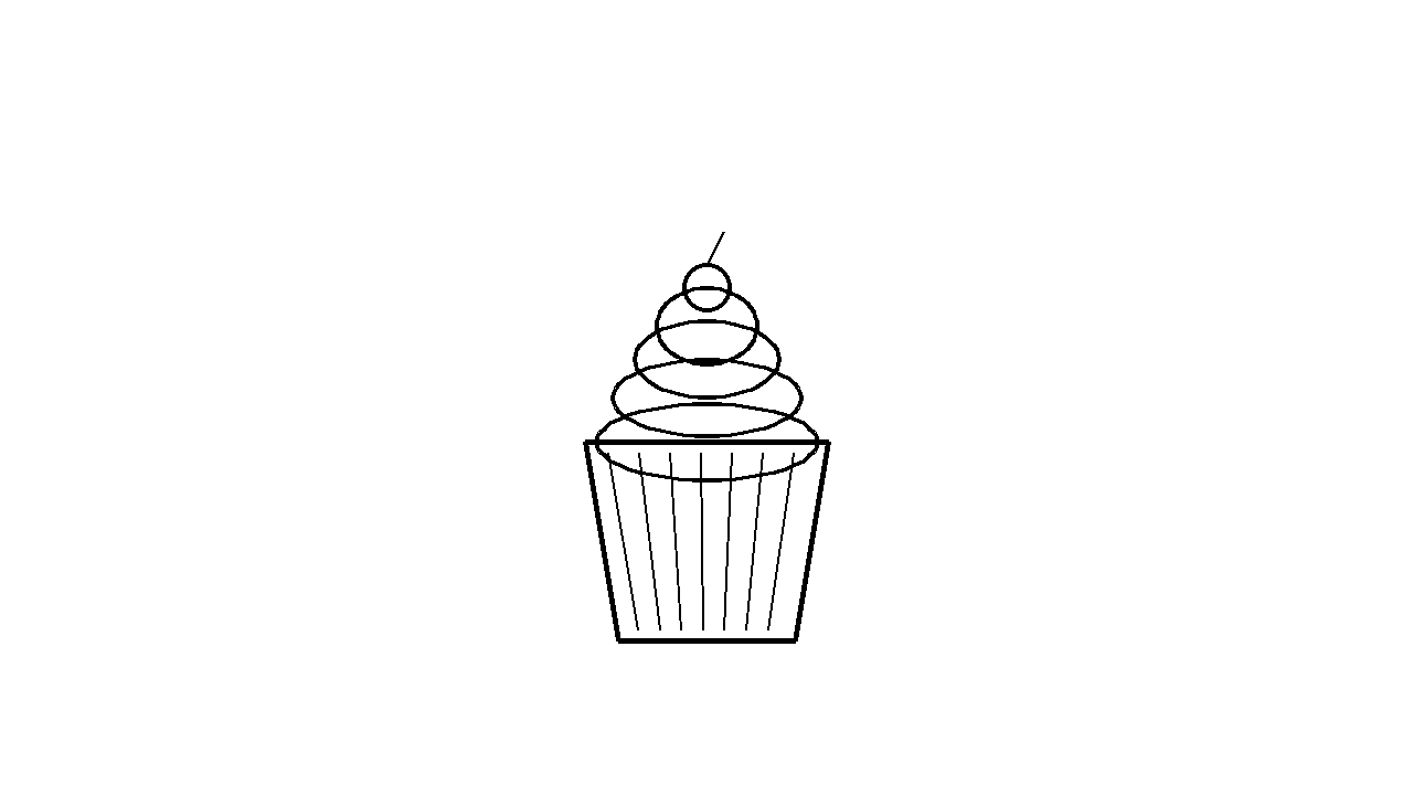 Cupcake With Cherry Coloring Page