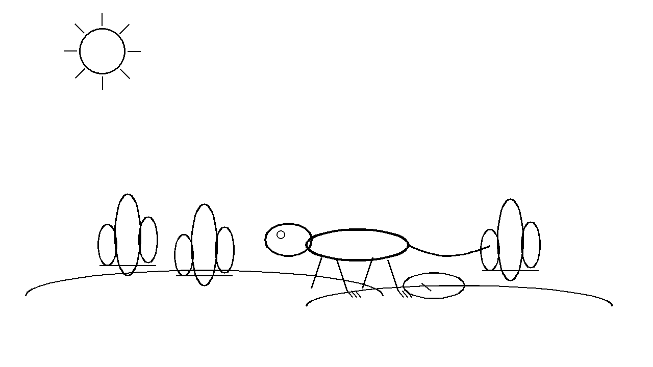 Desert Reptile Landscape Coloring Page