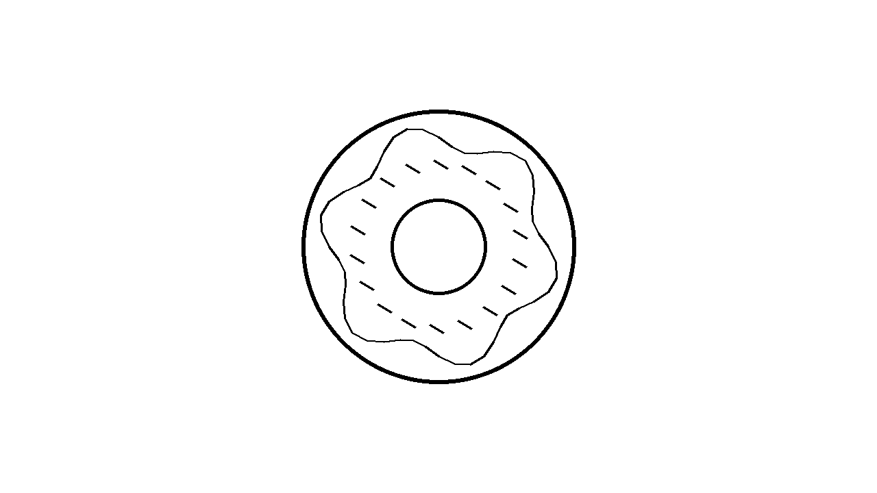 Donut With Sprinkles Coloring Page