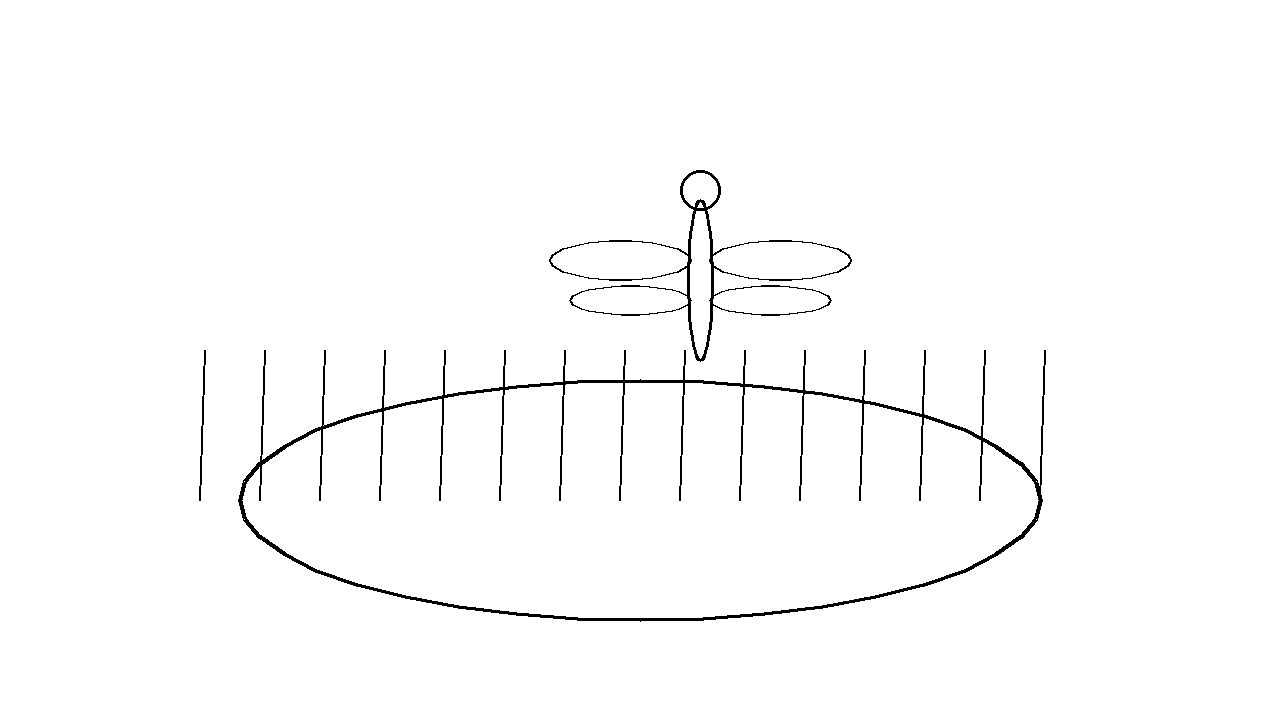 Dragonfly Over Pond Coloring Page