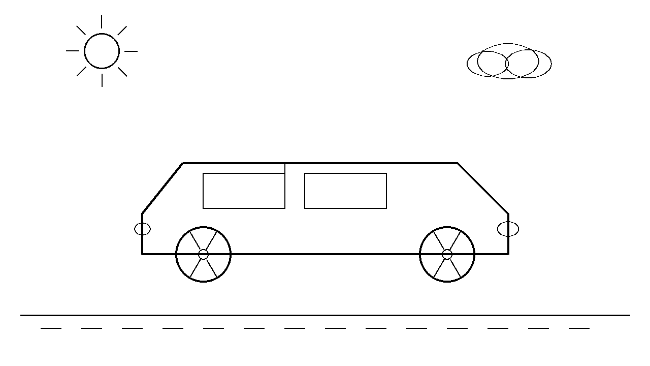 Family Car Ride Coloring Page