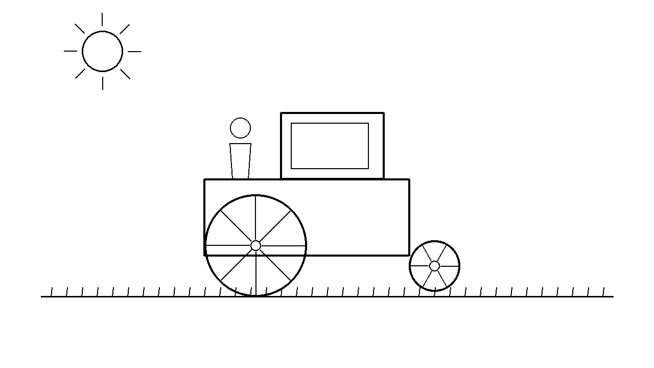 Farm Tractor Field Coloring Page
