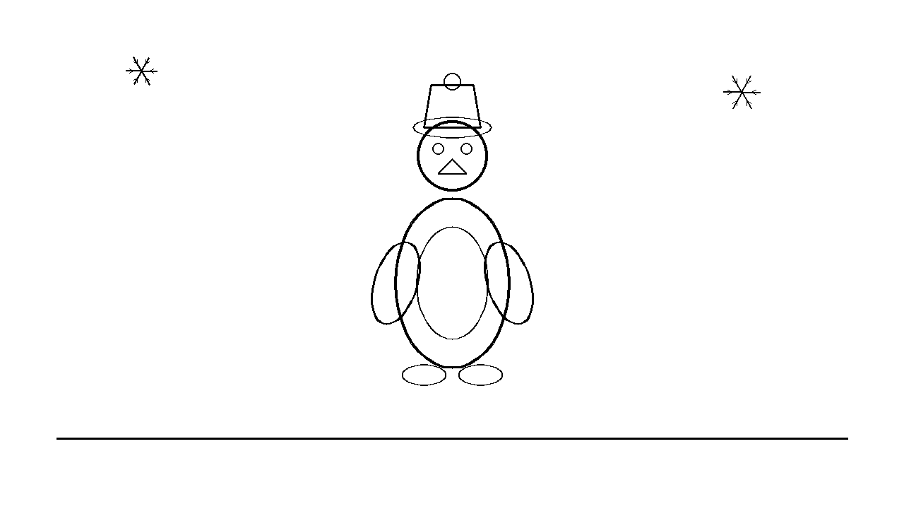 Festive Penguin Friend Coloring Page