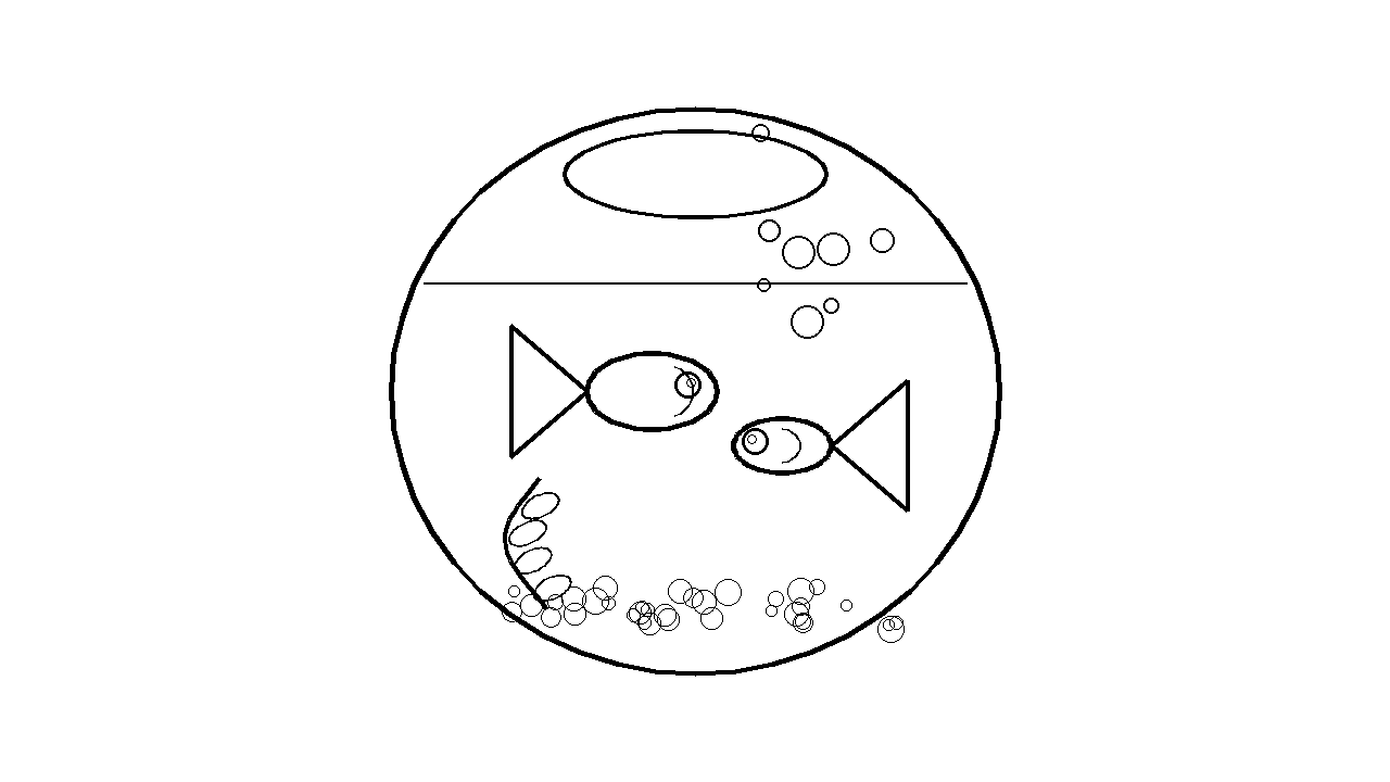 Fish Bowl Pets Coloring Page