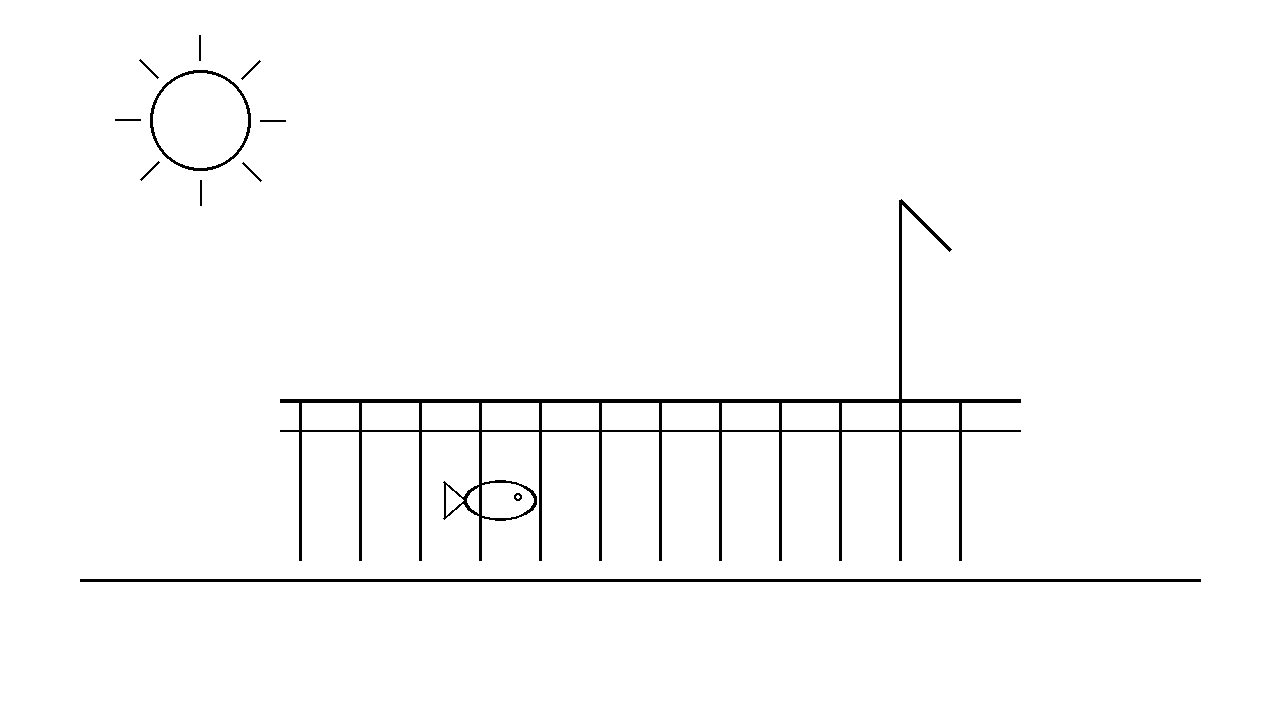 Fishing Dock Pier Coloring Page