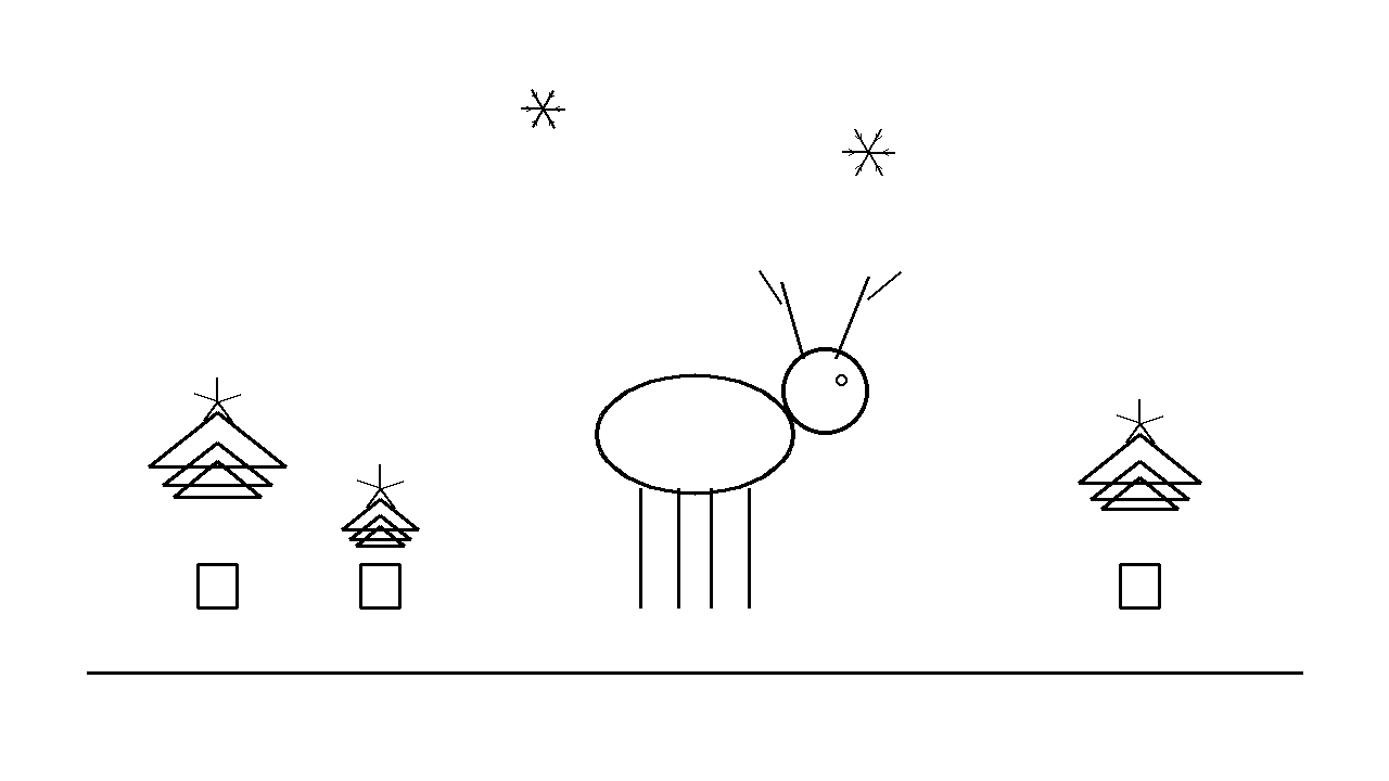 Forest Deer Winter Coloring Page