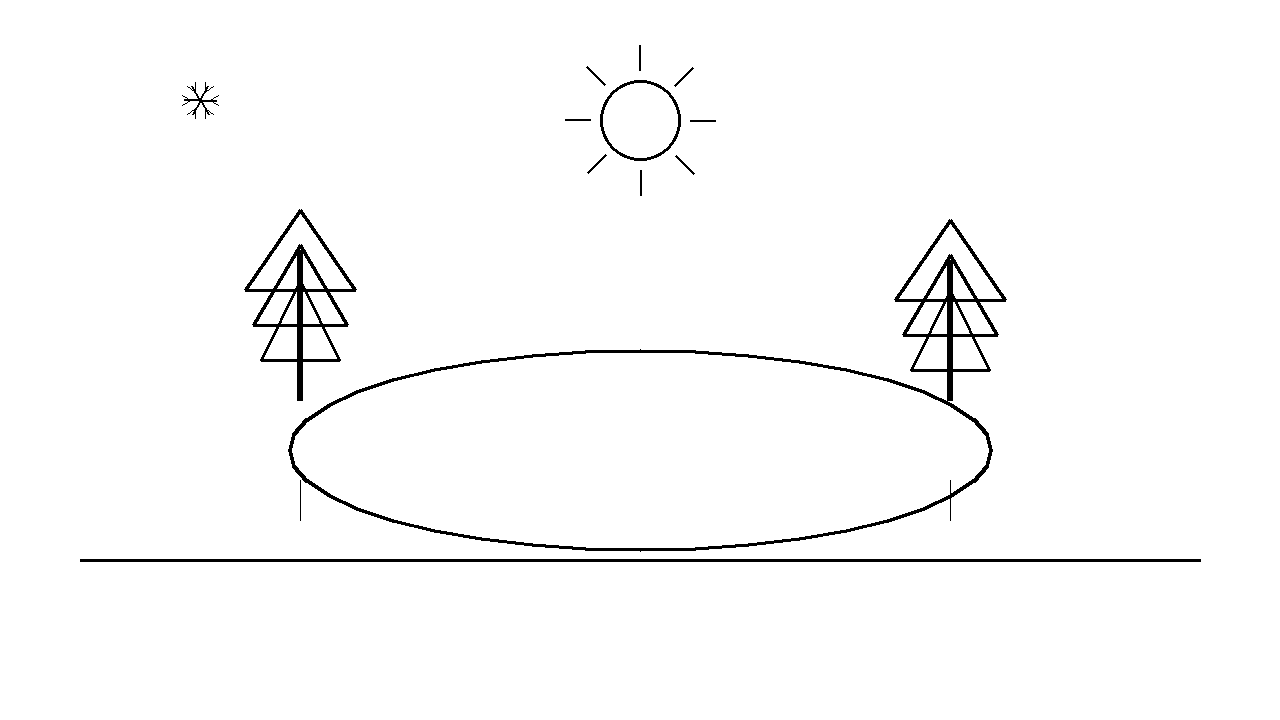 Frozen Lake Reflection Coloring Page