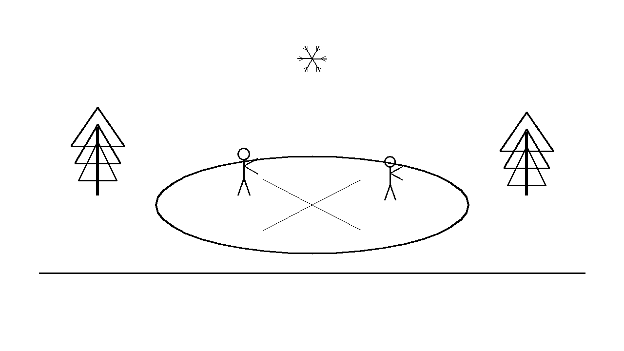 Frozen Pond Skaters Coloring Page