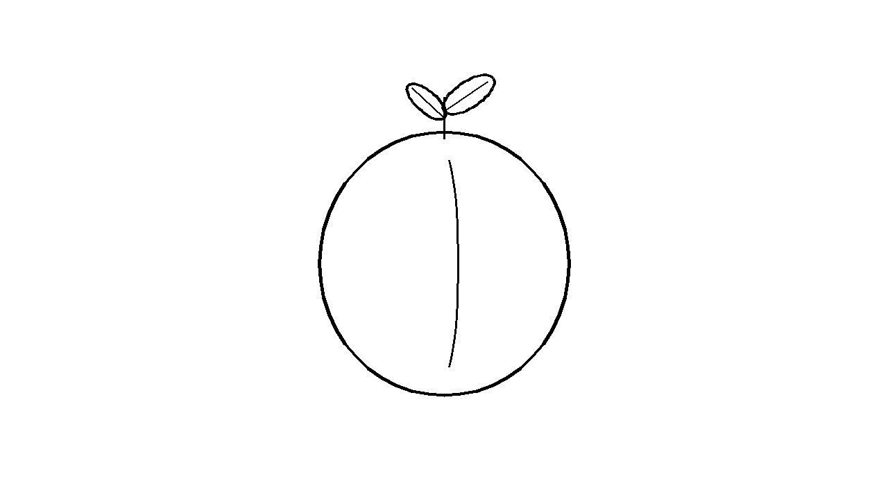 Fuzzy Peach Fruit Coloring Page