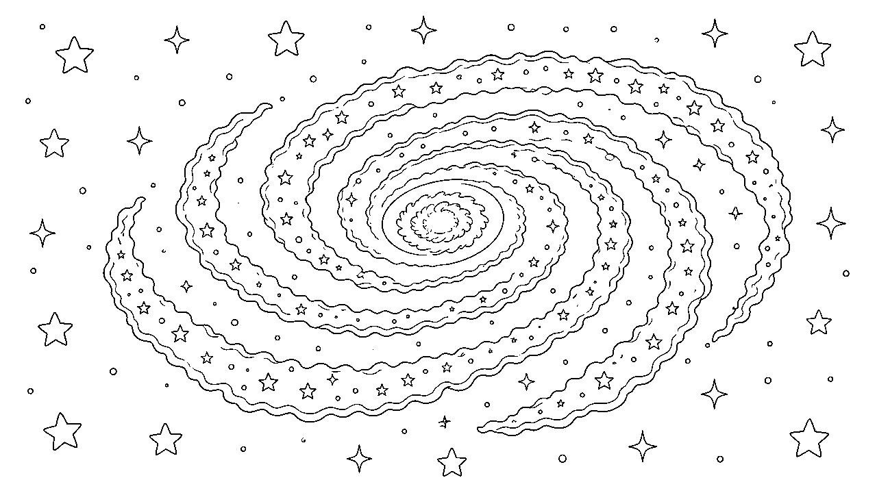 Galaxy Spiral Arms Coloring Page