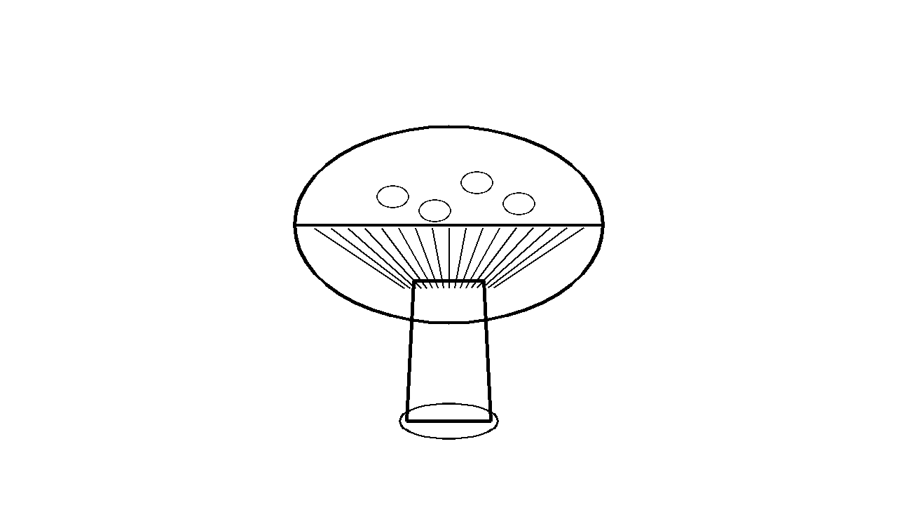 Garden Mushroom Cap Coloring Page