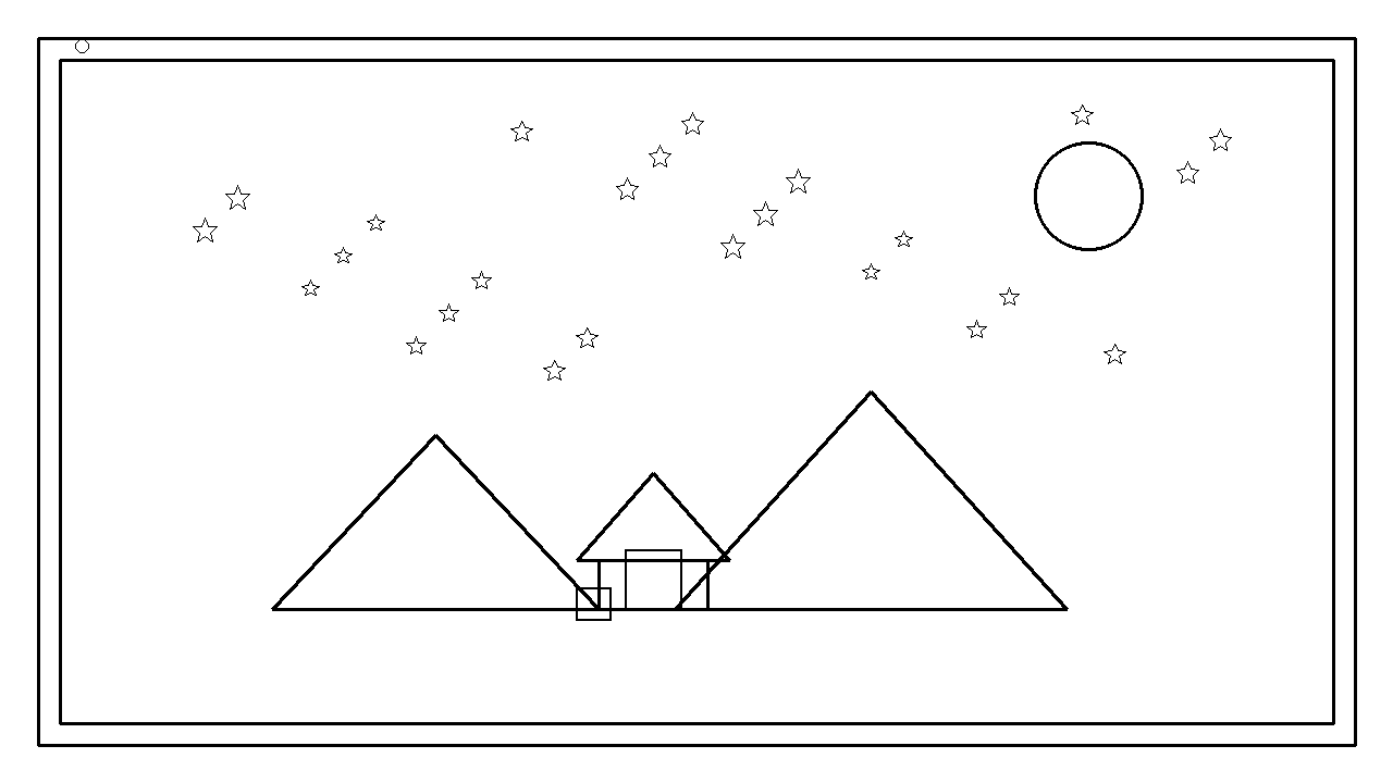 Generic Cottage Lane Coloring Page