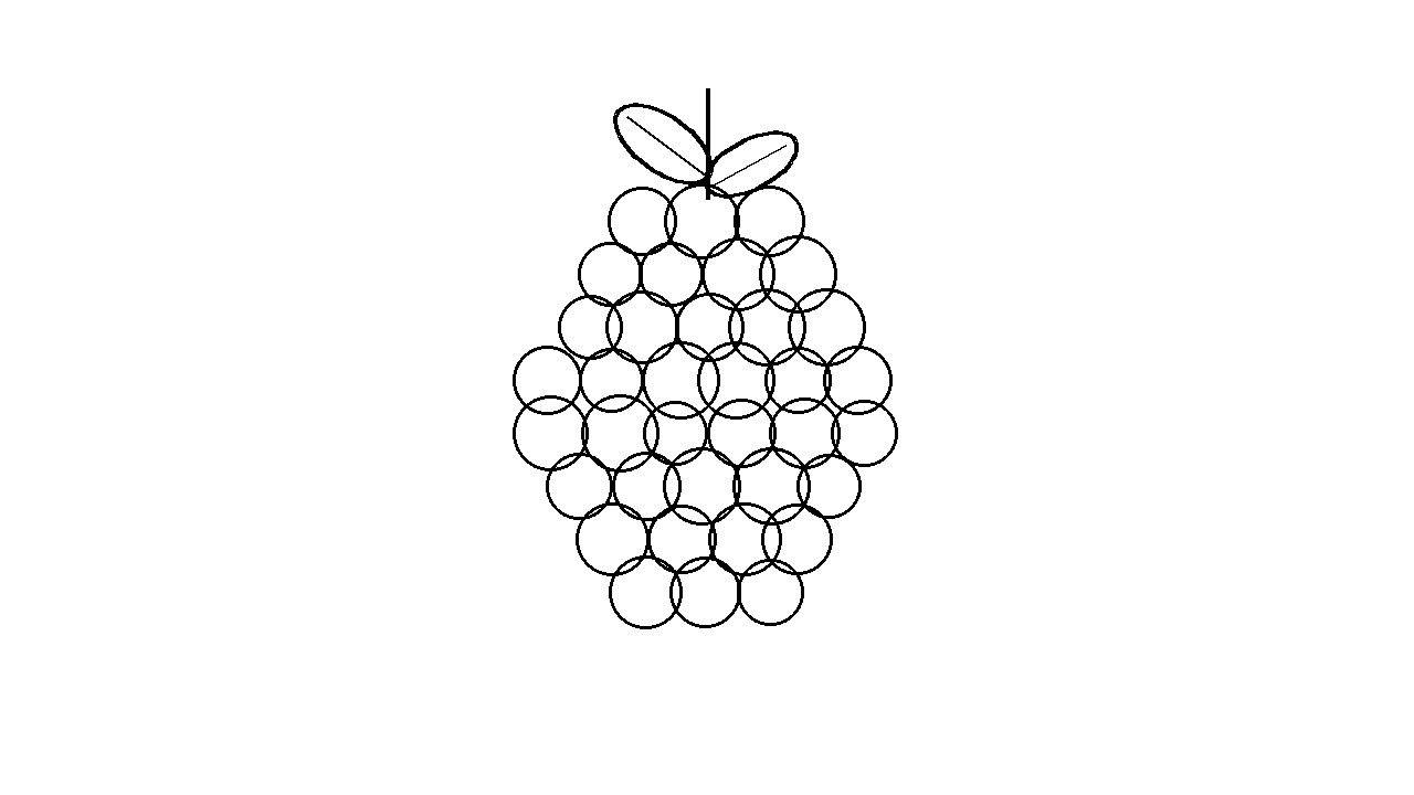 Grape Cluster Bunch Coloring Page