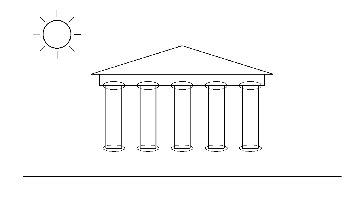 Greek Column Temple Coloring Page