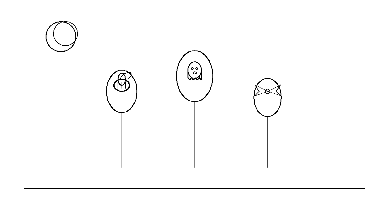 Halloween Balloons Party Coloring Page