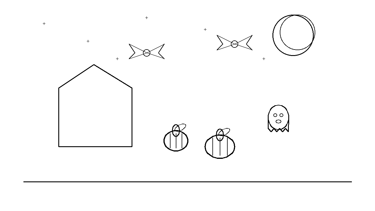 Halloween Night Scene Coloring Page