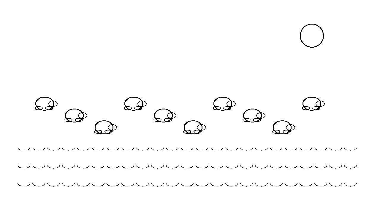Hatchling Turtles Race Coloring Page